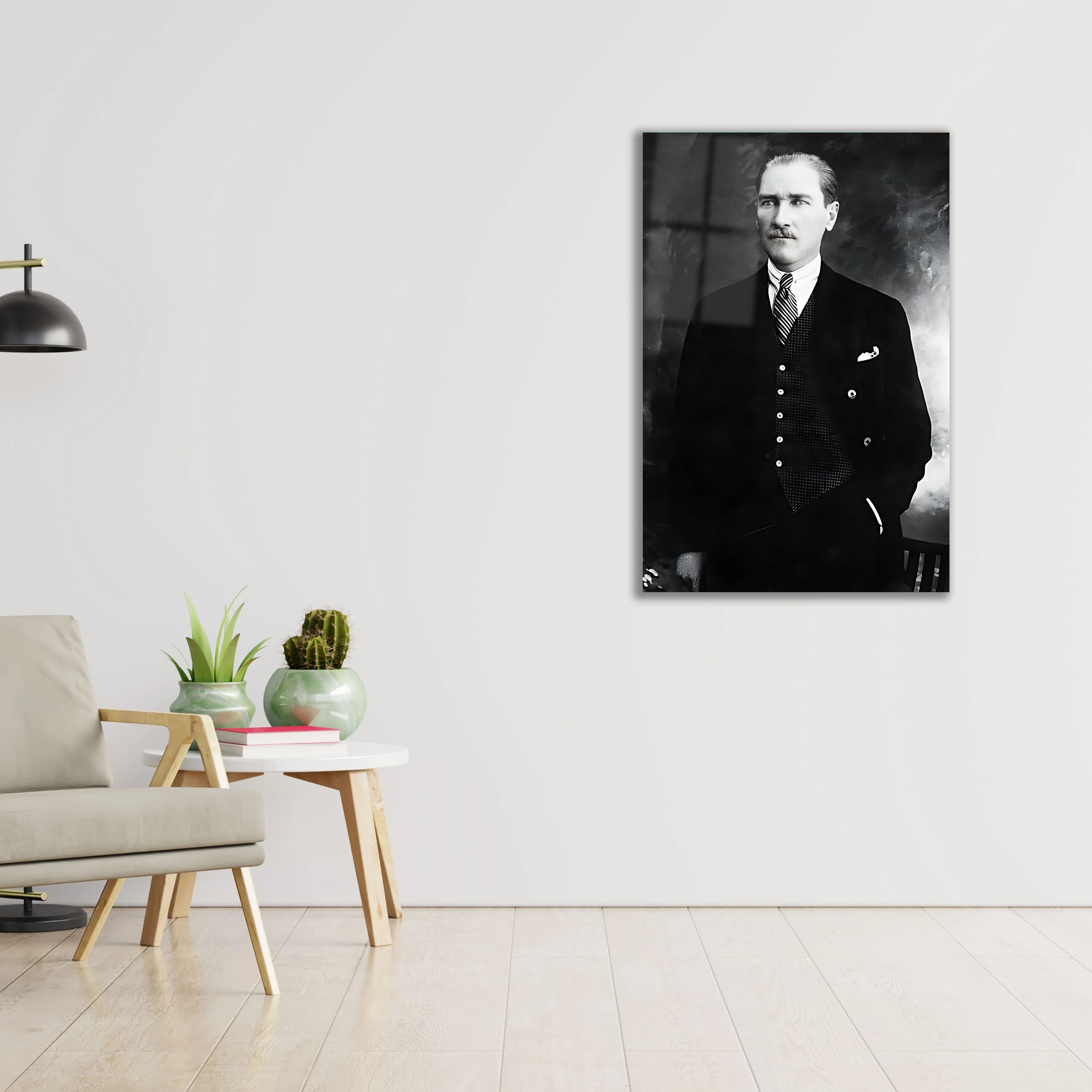 Mustafa Kemal Atatürk Portresi Cam Tablo